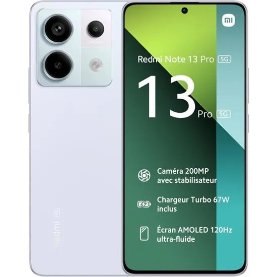 Smartphone de marque XIAOMI RedMi Note 13 Pro 5G 256 Go Violet