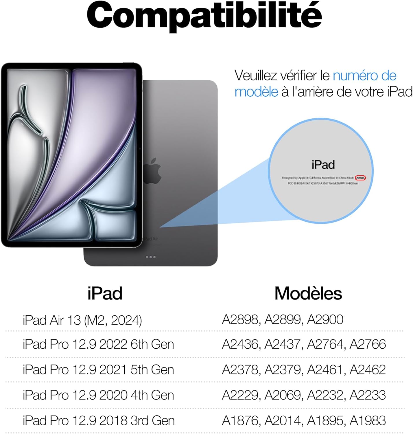 Etui Clavier pour Apple iPad Air 2024 13"