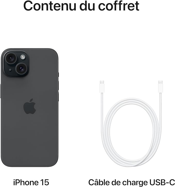 iPhone 15 128Go Noir-APPLE